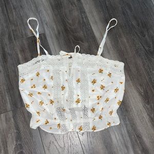 White Floral Tank